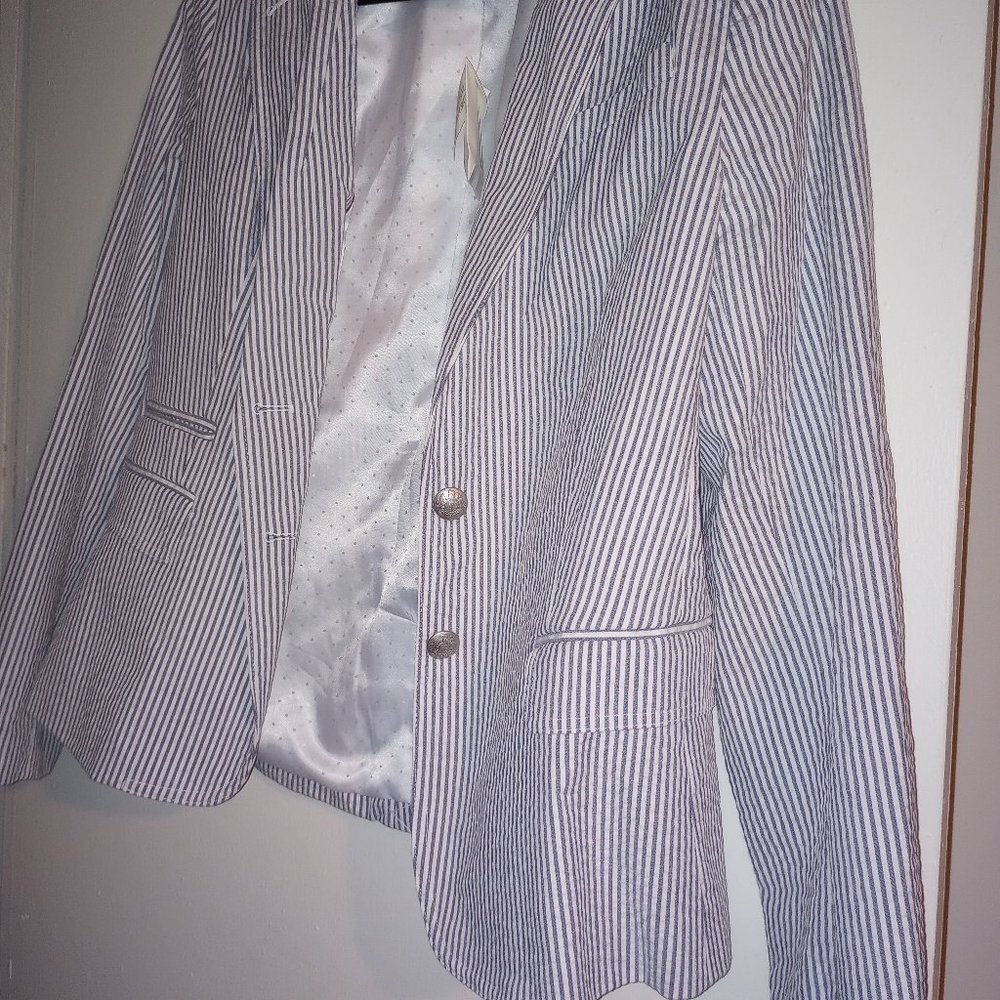 Seersucker Lined Banana Republic Blazer
